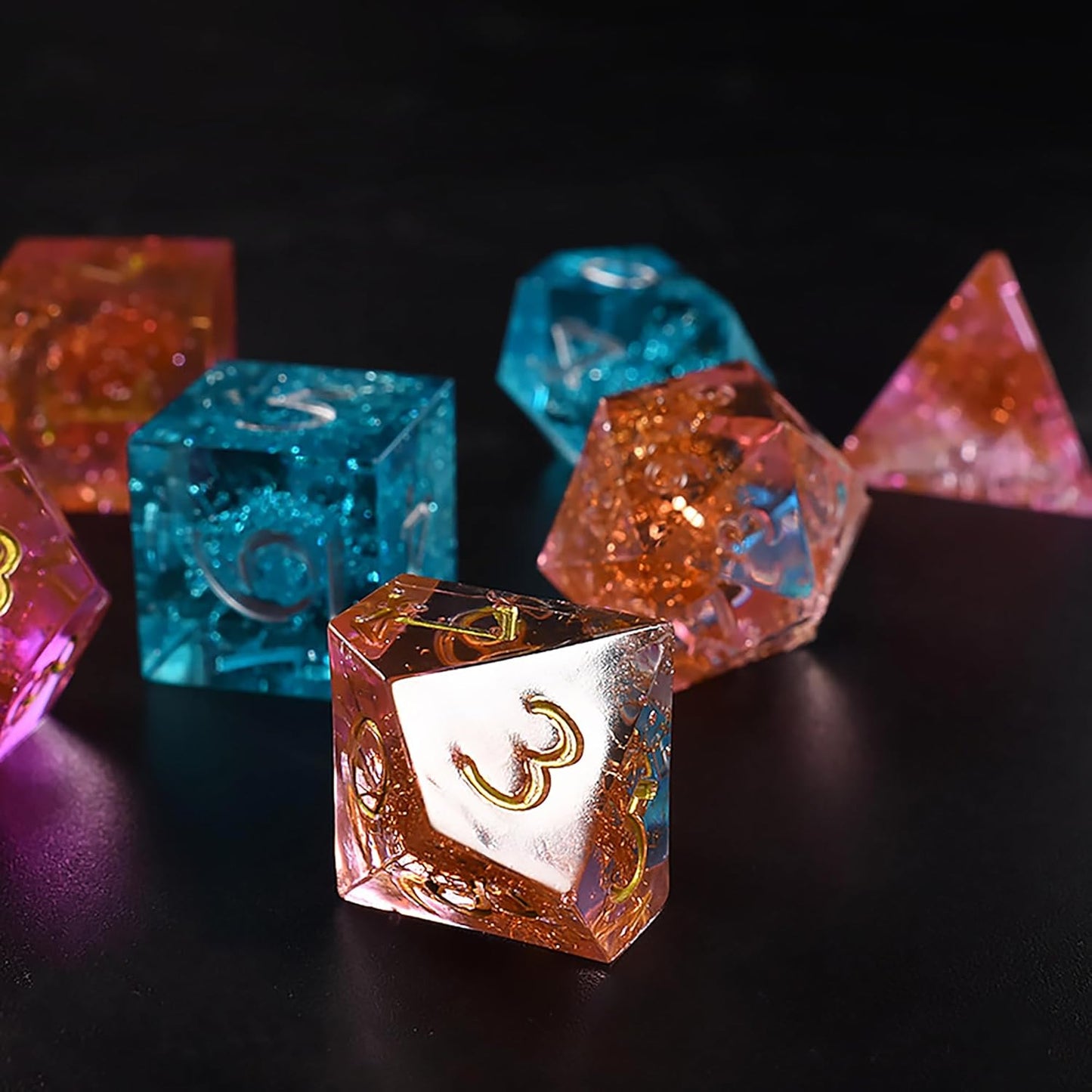 7 Cavities Dice 3D Silicone Mold for Resin Casting - Candle Making & Jewelry Crafting