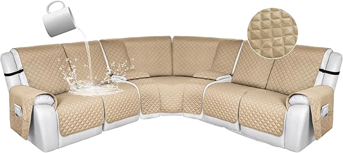 HDCAXKJ 100% Waterproof Reclining Sectional Couch Covers L Shape Recliner Sofa by HDCAXKJ