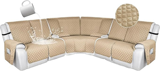 HDCAXKJ 100% Waterproof Reclining Sectional Couch Covers L Shape Recliner Sofa by HDCAXKJ