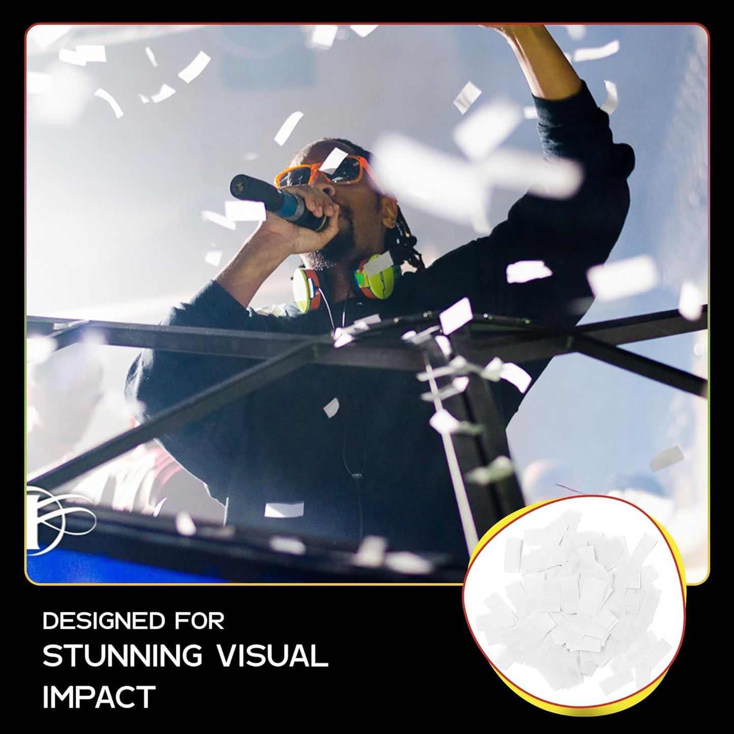 Ultimate Confetti, White Biodegradable Confetti - Rectangular Fluttering Tissue Paper Confetii for Cannon and Launcher use – Best for Mother’s Day, Wedding, Parties and Live Events - 1 lb, 16 oz