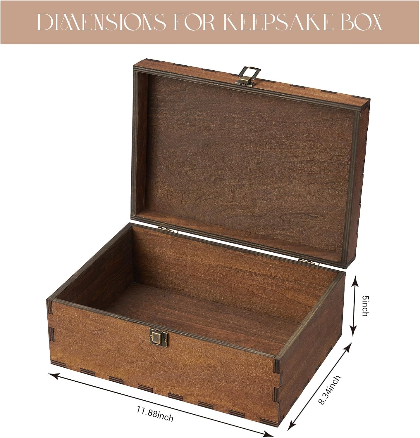 AW BRIDAL Mr and Mrs Wedding Keepsake Box Large for Couples, Wooden Engraved Memory Boxes with Lids, Bridal Shower Gifts for Bride, Engamement Gifts for Engaged Couple, Storage and Decorative Chest