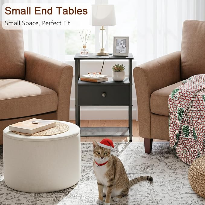 LOAKEKEL Night Stand Set 2, Nightstand - Image 7