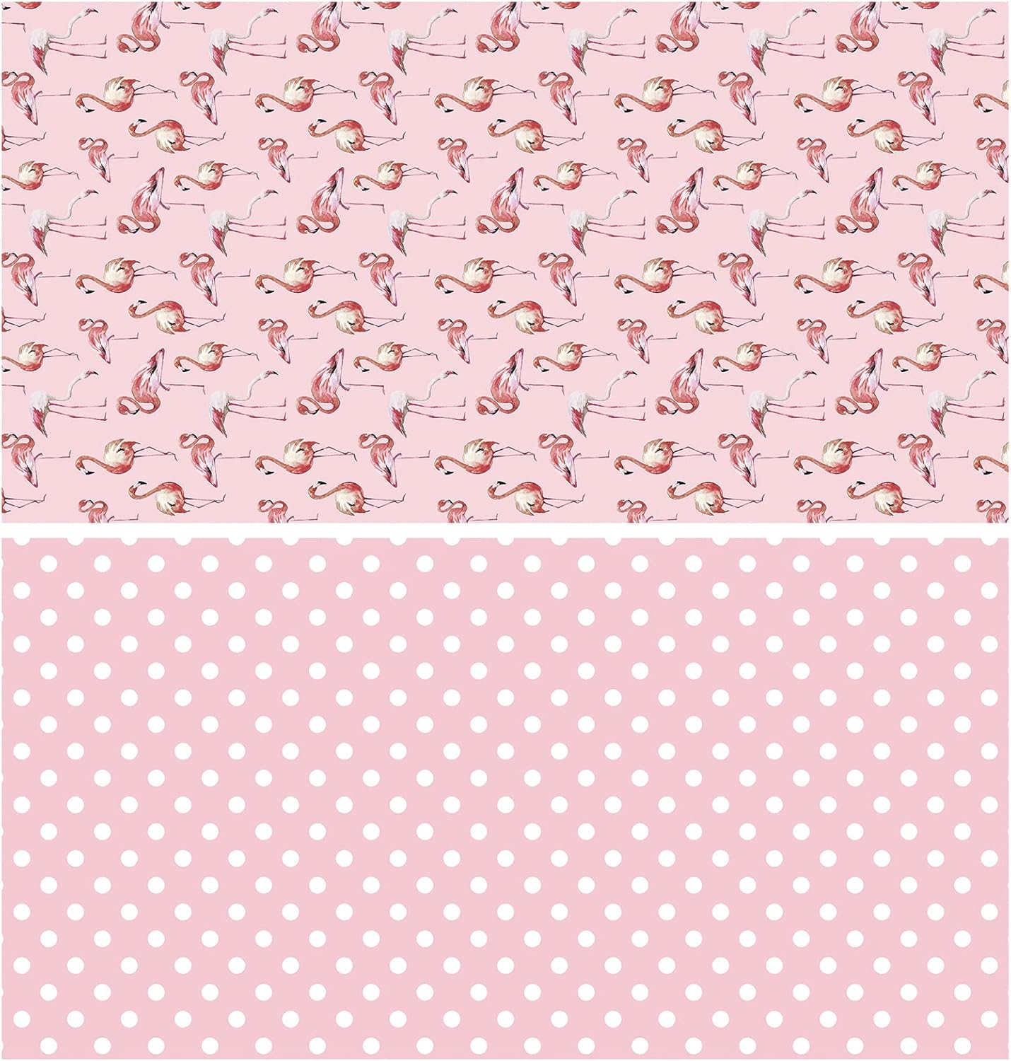 WRAPAHOLIC Reversible Flamingo Wrapping Paper - Mini Roll - 17 Inch X 33 Feet - Pink Flamingo Birthday Wrapping Paper Tropical Hawaii Design for Birthday, Holiday, Wedding, Baby Shower