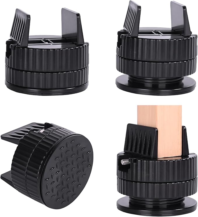 4 Pack Heavy Duty Bed Risers by Jedroc
