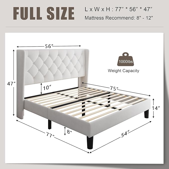 Einhomn Full Size Platform Bed Frame - Image 2