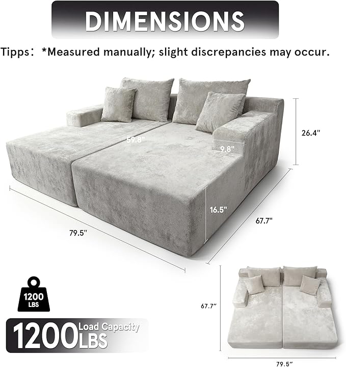 SYTOPIA Loveseat Chaise Lounge - Image 2