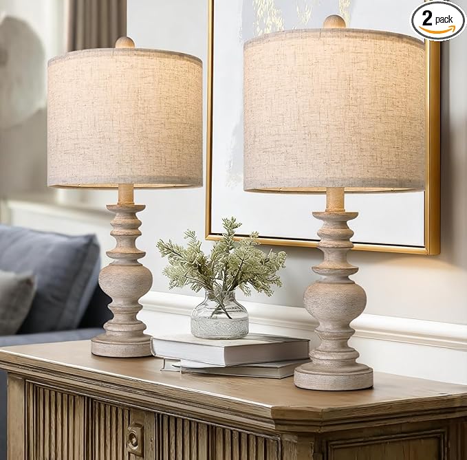 BOBOMOMO Tradition 20" Rustic Table Lamp Set of 2 by BOBOMOMO