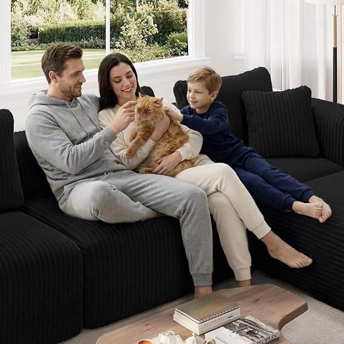 Novilla 106" Modular Sectional Sofa, Modern Cloud Sectional Couch - Image 11