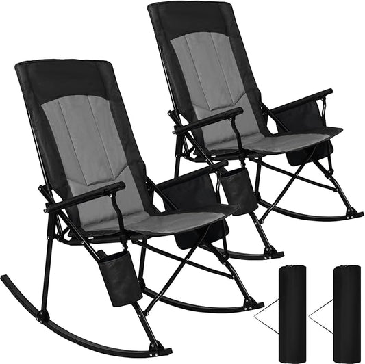 Romswi 2 Pack High Back Portable Rocking Chair by Romswi