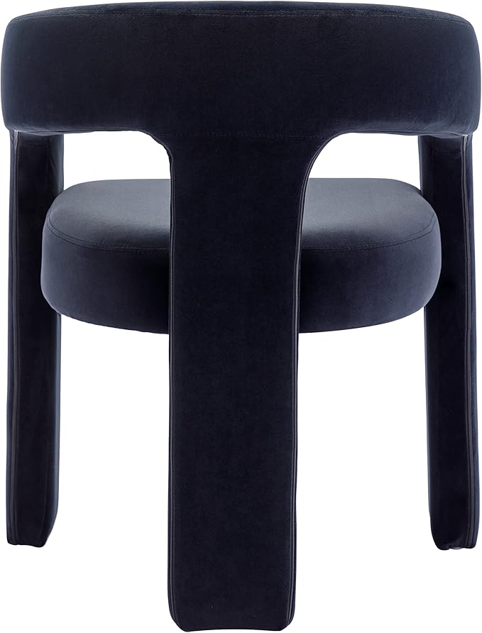 RIVOVA Black Modern Barrel Dining Chairs Set of 2, Velvet Upholstered Accent - Image 7