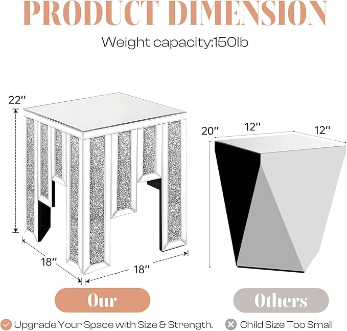 Crushed Diamond Side Table - Image 2