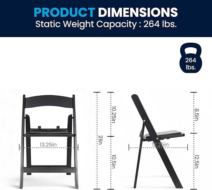Flash Furniture Hercules Set of 2 Kids Black Resin Folding Chairs - Image 3