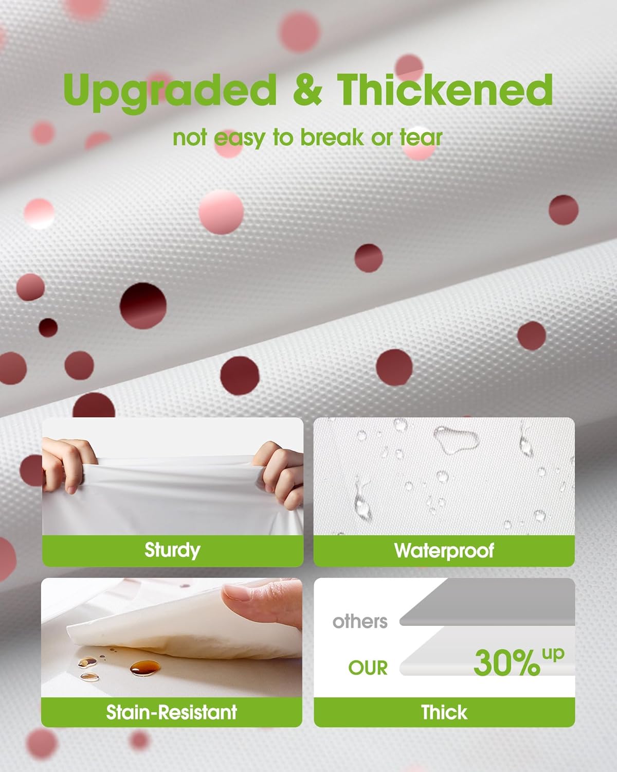 Pureegg Plastic Table Cloth Disposable 10 Pack, 54 x 108 Inch Table Cloths, Graduation Decorations of 2025, Graduation Tablecloths, Rectangle, Plastic Cover, Leakproof & Sturdy, White and Rose Gold