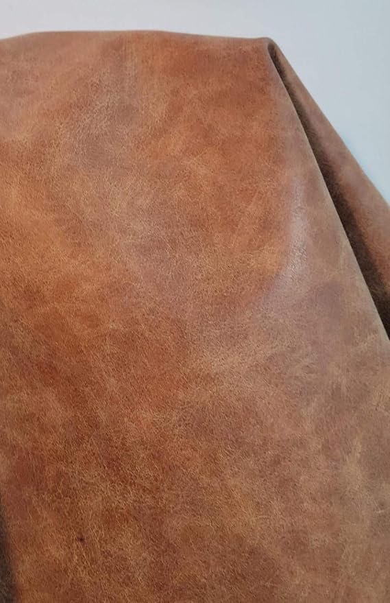 NAT Leathers, Blonde Light Tan Distress Crazy Horse Soft Faux Vegan Leather PU - Image 8