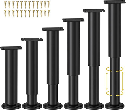 Wlrrcwdttc 6 Pcs Adjustable Height Bed Support Legs by Wlrrcwdttc