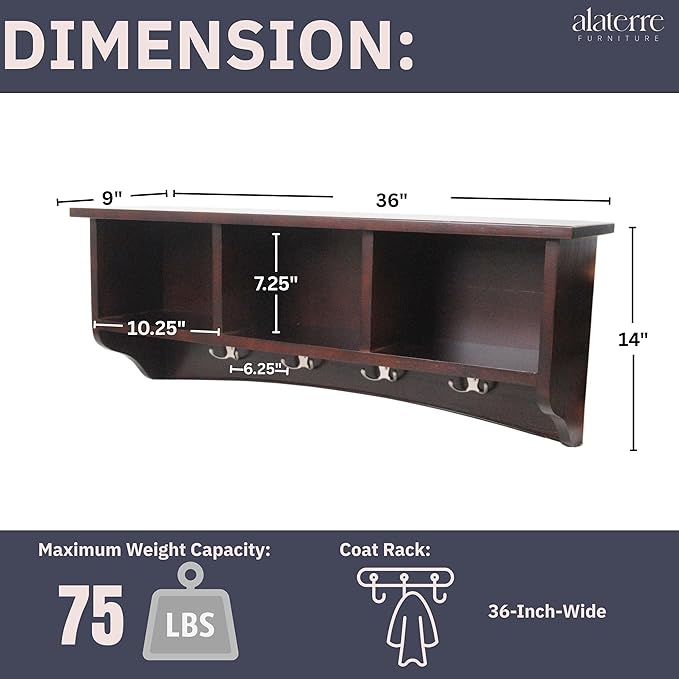 Shaker Cottage Wall-Mounted Coat Rack - Image 3