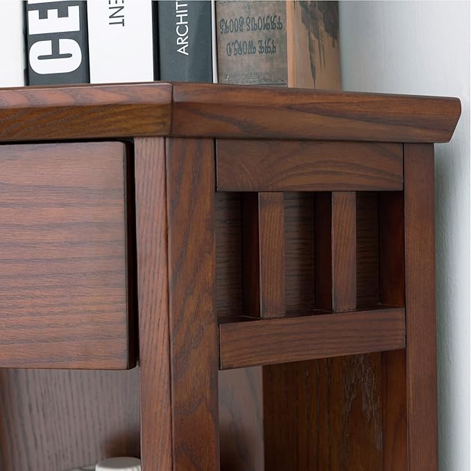 Leick Home 82263 Mission Mantel Height Corner Bookcase - Image 8