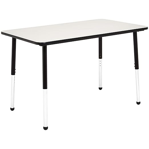 Amazon Basics Adjustable Height Rectangular Classroom Activity Table, Writing by AmazonBasics