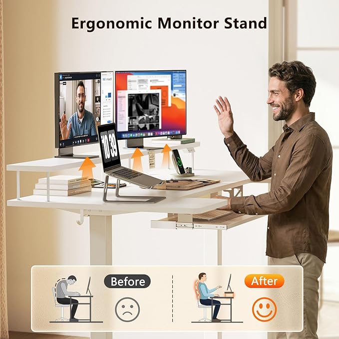 OffiGo U Shaped Electric Standing Desk - Image 6