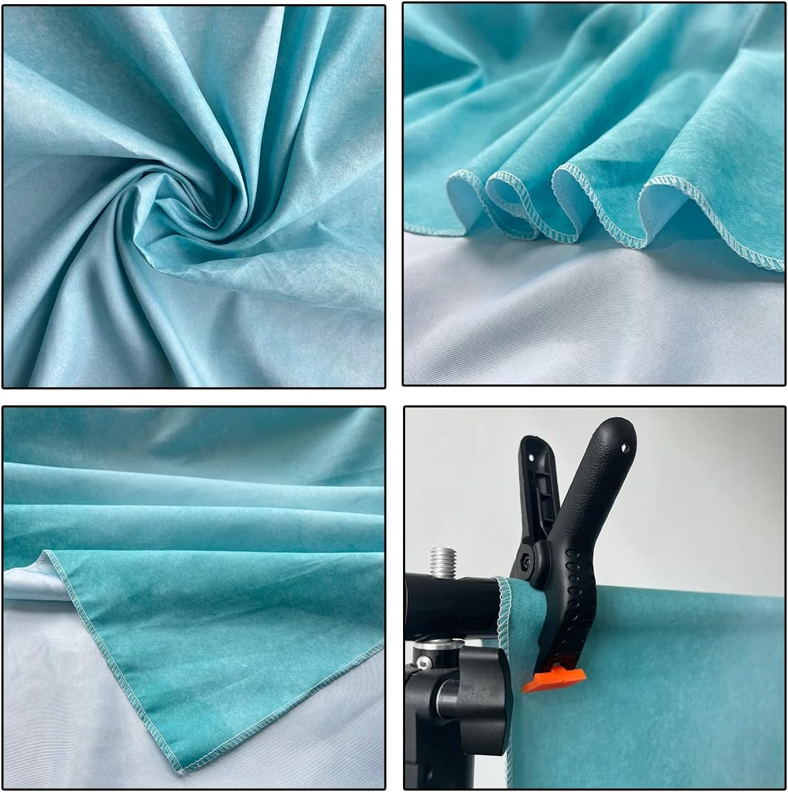 6x9ft Aqua Abstract Solid Photography Backdrops Gradient Portrait Photo Booth Background for Photographyer