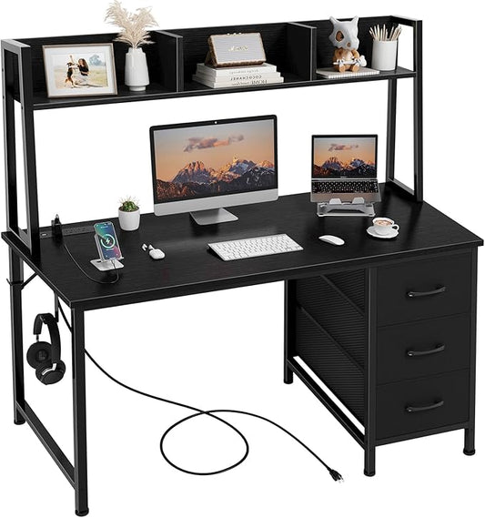 DLisiting Black Computer Desk by Unknown