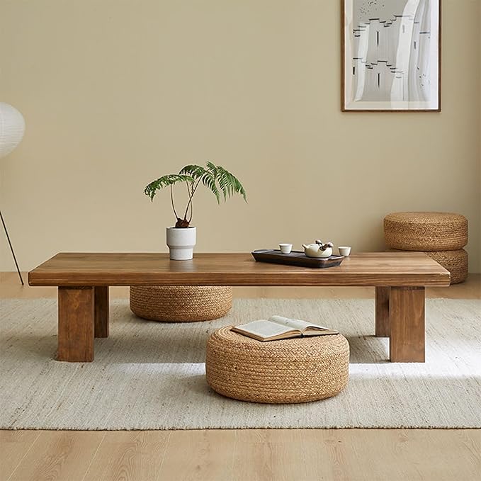 Japanese-Style Tea Table, Tatami Coffee Table, Floor-Standing Shrine Base - Image 5