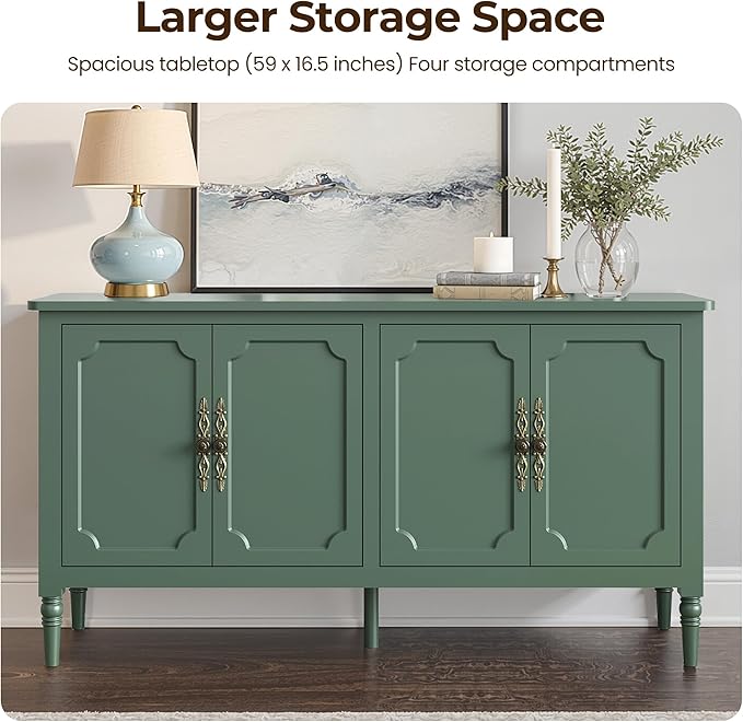FansaFurn Console Table, Wood Buffet Sideboard, Media Credenza - Image 5