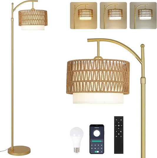 Gold Floor Lamps for Living Room by EYASSI