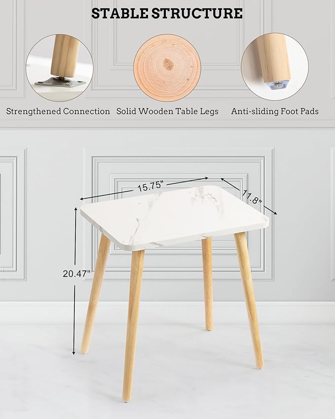FORAOFUR Small Side Table, Quick Assembly End Furniture - Image 2