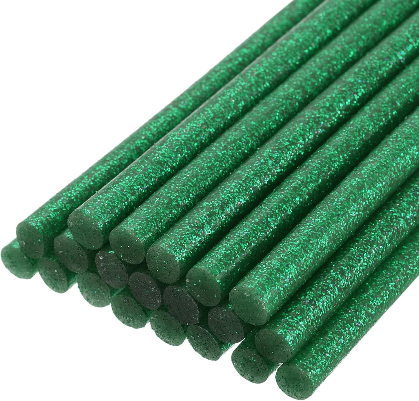 uxcell 20pcs Hot Glue Sticks for Glue Gun 11mm/0.43-inch x 6-inch Mini Hot Melt Adhesive Glue Stick Glitter Green