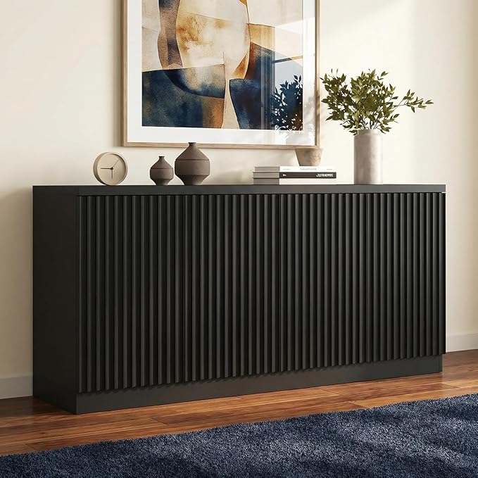 63'' Fluted TV Stand for TVs up to 75'', Modern Media Console - Image 8
