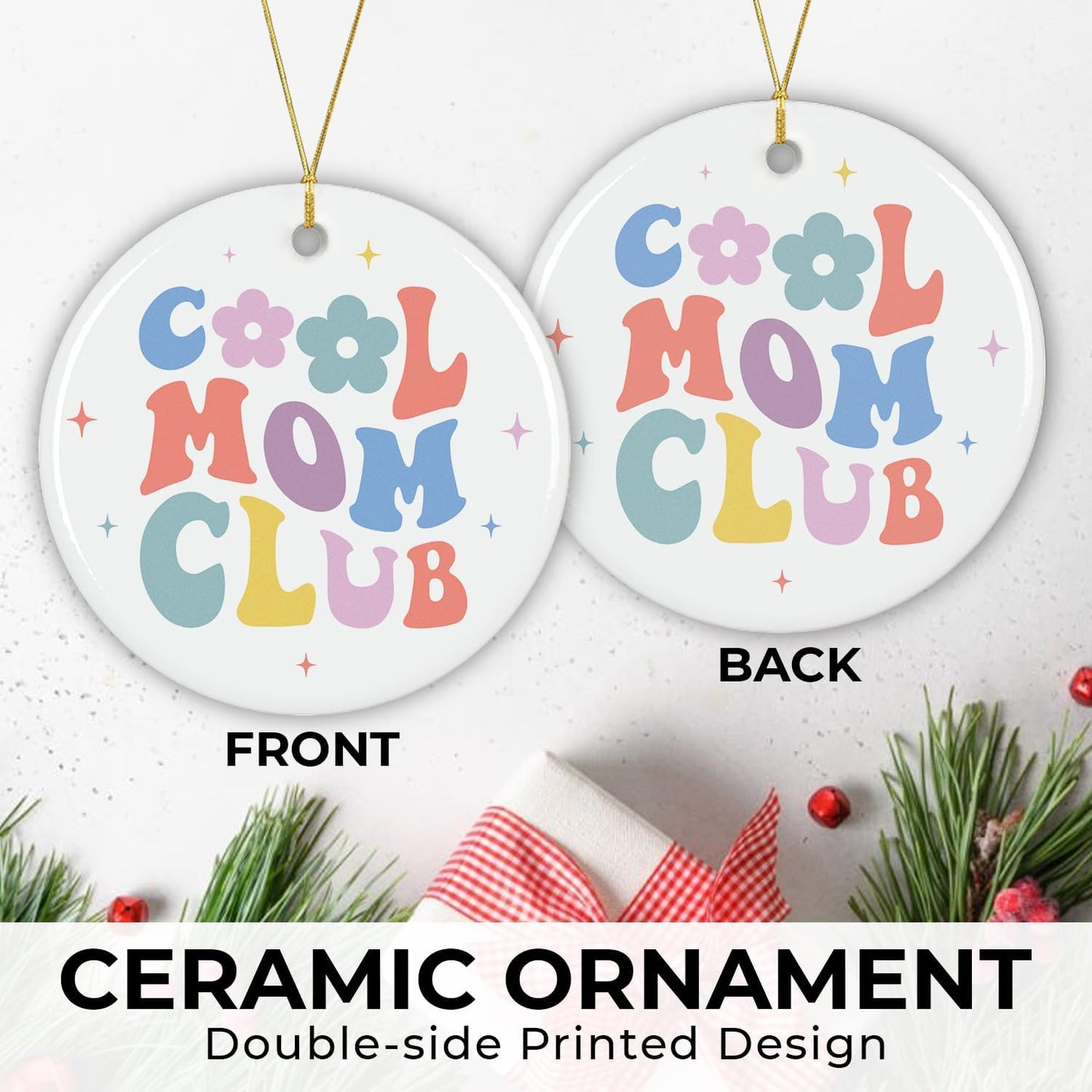 NewEleven Gifts for Mom - Gifts for Mama Birthday, Christmas - Birthday Presents for Mother from Daughter, Son, Child - New Mother Gift, Mom to Be Gift - Ceramic Christmas Ornaments