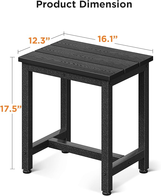 ODK Outdoor Side Tables Set of 2, Adirondack Patio End Table - Image 3