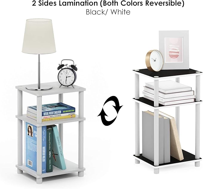 Furinno Just 3-Tier Turn-N-Tube End Table / Side Table / Night Stand / Bedside - Image 8