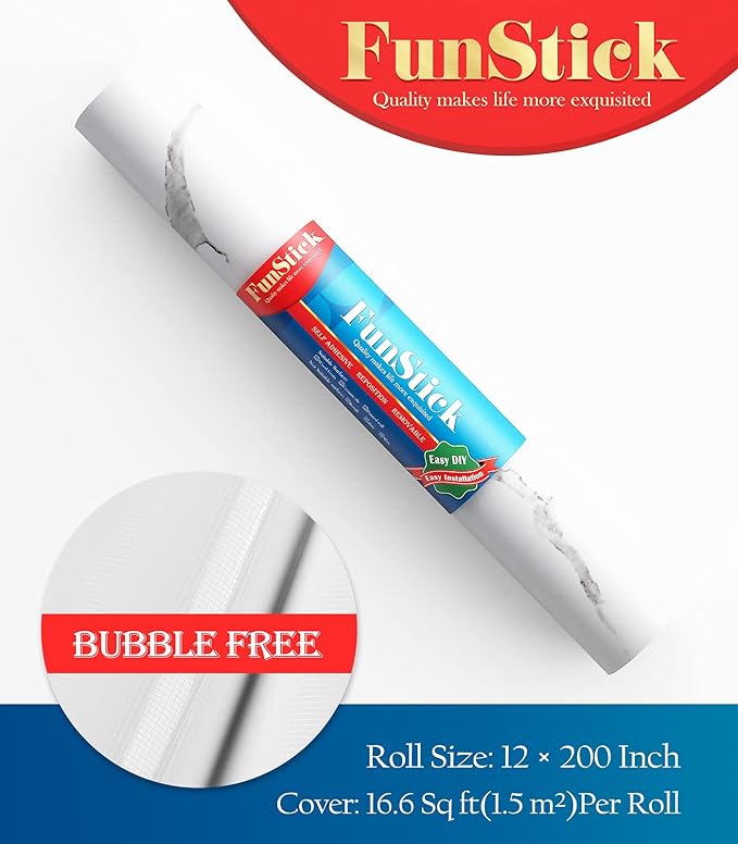 FunStick Matte Marble Contact Paper - Image 7
