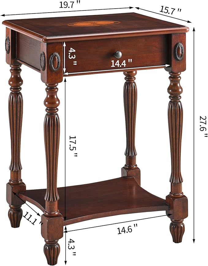 Solid Wood Retangle End Table - Image 2