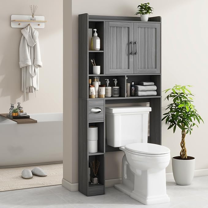 Vabches Over The Toilet Storage Cabinet, Farmhouse Storage Cabinet Over Toilet - Image 7