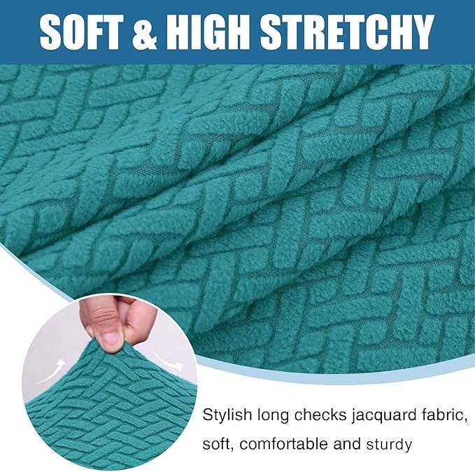 Smiry Waterproof Couch Cushion Covers, Stretch Jacquard Thick Sofa Cushion - Image 7