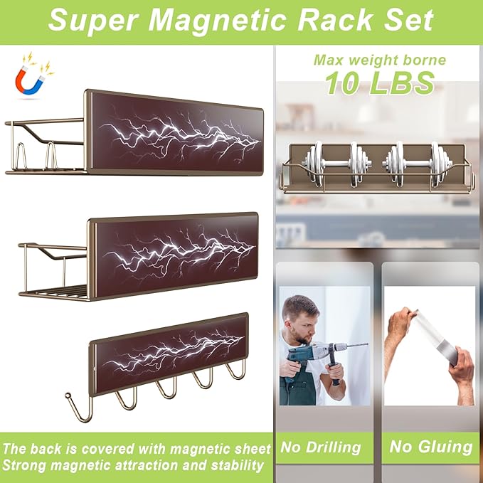 Magnetic Spice Rack for Refrigerator, 5 Pack Metal Strong Magnet Spice - Image 4