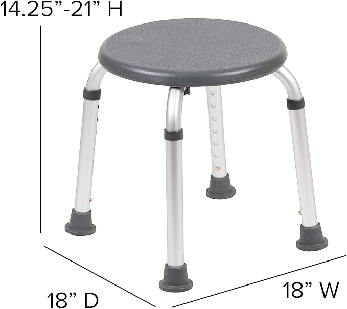 Flash Furniture Hercules Series Aluminum Bath and Shower Chair - Image 5