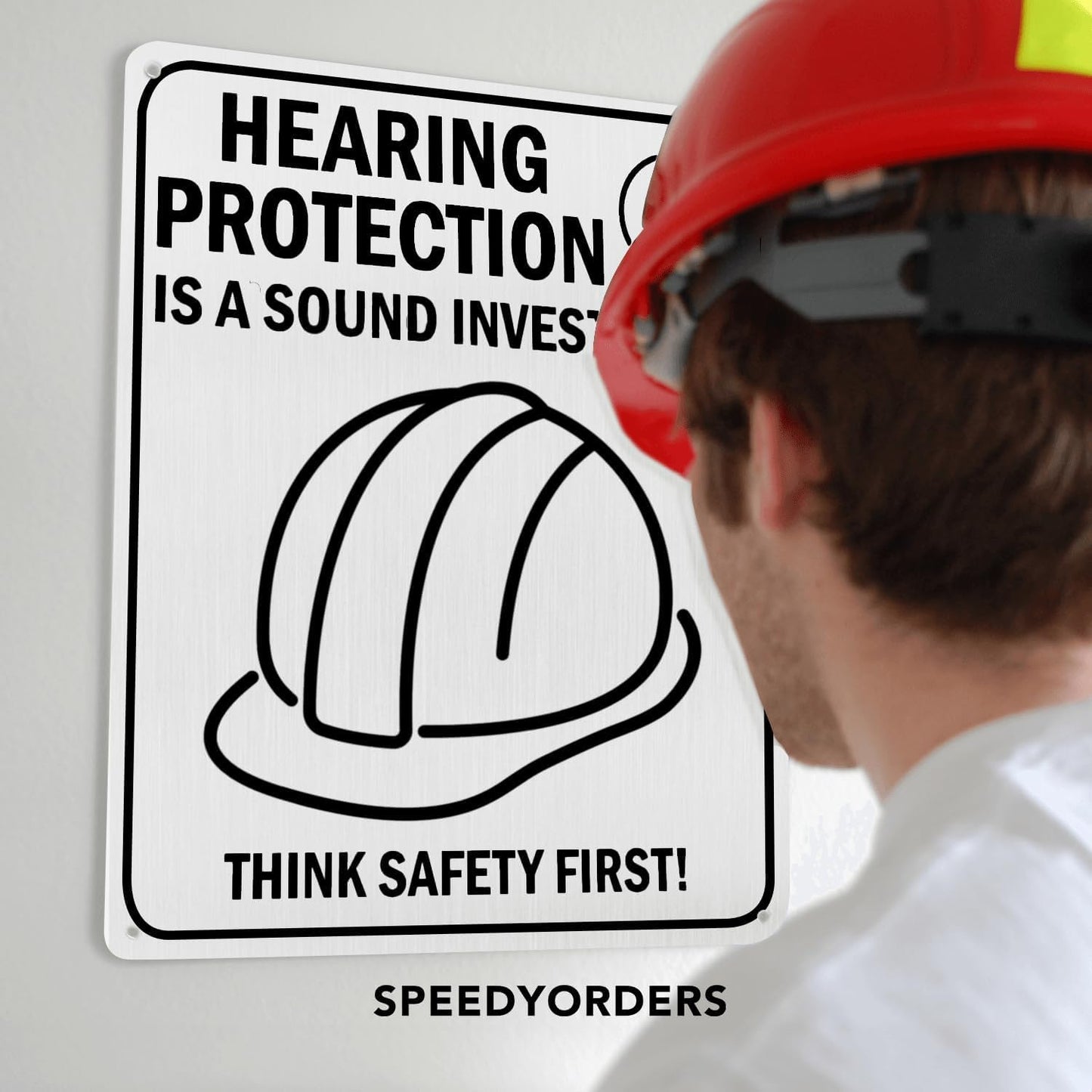 Custom Metal Signs, Personalized Aluminum, Customized Safety, Business Signs, Waterproof Outdoor, White Aluminum (18x12 In)