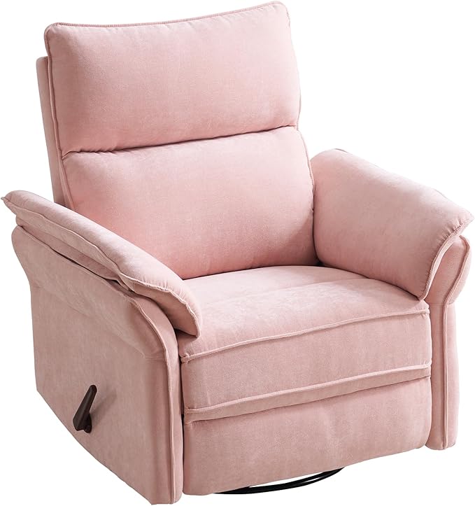 Oversized Recliner Chair, Chenille Glider Rocking Nursery Chair - Image 9