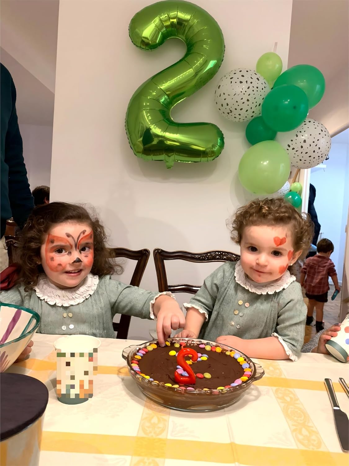 Big 40 Inch Light Green 2 Number Balloon Birthday Decoration, 2026 Light Green Number 2 Helium Balloons 12 20 22 23 24 26 28 32 42 Celebration, Boy Girl Baby Anniversary Party Graduations Supplies