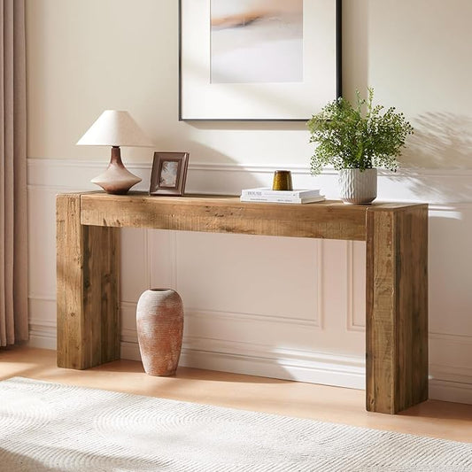 Reclaimed Solid Wood Console Table by WINWY