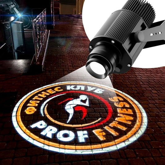 GOBO Projector Custom Logo Projector Lights for Store Business or Outdoor Wall Street Waterproof Ip67 HD Led for Shop Advertising and Wedding (65W)