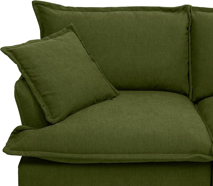 2 Seat with Ottoman L Shape Modular Sectional Couch Sofa - Image 8