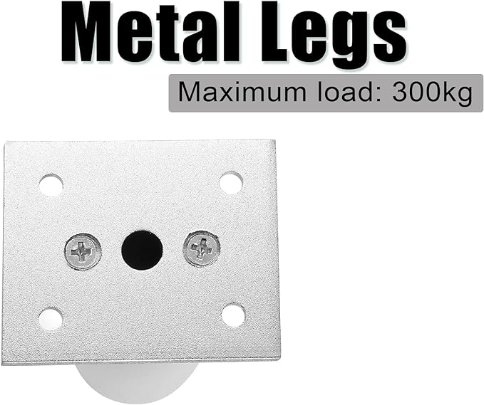 Set of 4 Furniture Legs 4 Inch, Adjustable Aluminum Alloy Cabinet Legs - Image 5
