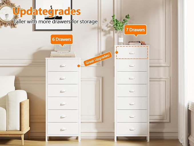 Furnulem White Tall Dresser for Bedroom - Image 7