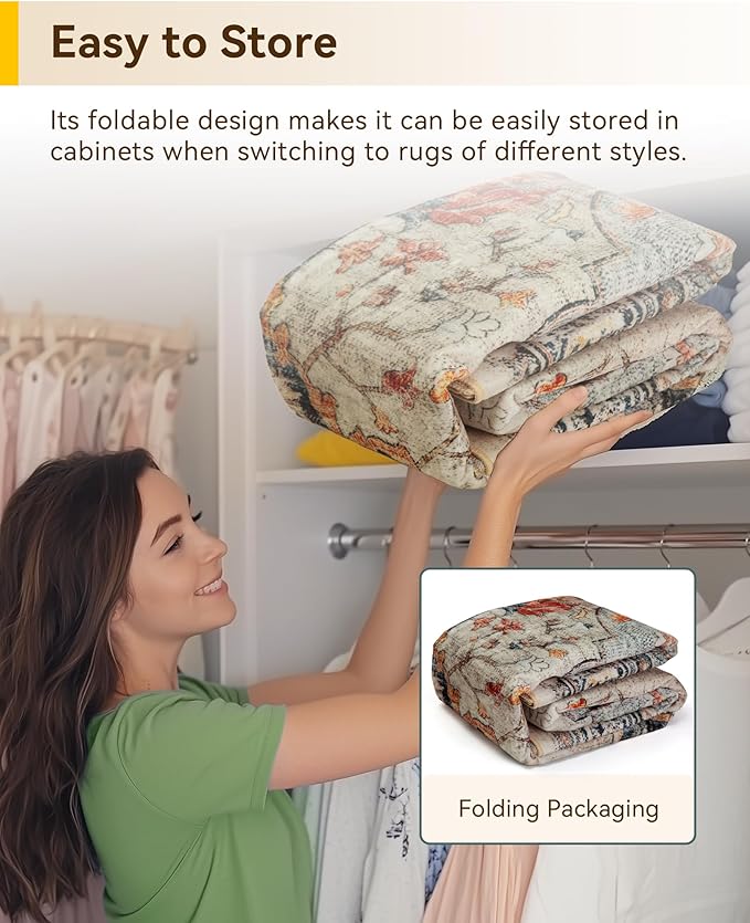 RELEANY Area Rugs 3'x9' Runner Rug Non Slip Washable - Image 6