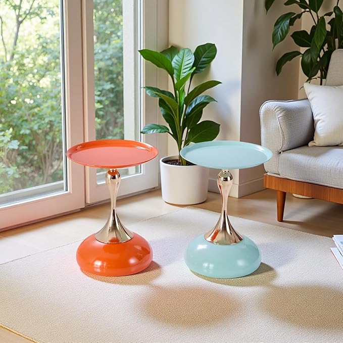 2-Pack Sleek Hourglass Side Table - Image 2